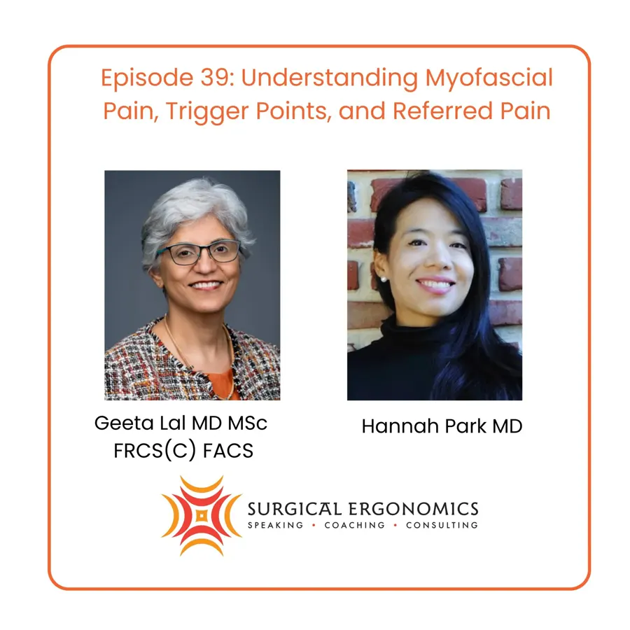 Surgical Ergonomics podcast episode cover featuring Dr. Hannah Park